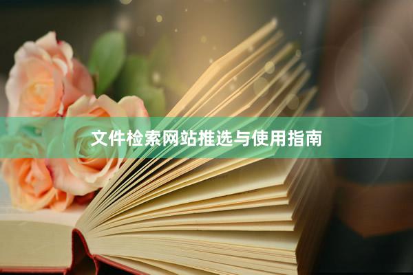 文件检索网站推选与使用指南